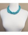 Imitation Turquoise Layered Necklace Earrings