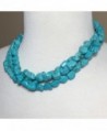 Imitation Turquoise Layered Necklace Earrings in Women's Strand Necklaces