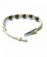 Brown Beaded Adjustable Alligator Bracelet