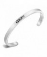 God is Greater Than The Highs and Lows Inspirational Cuff Bracelet Christian Jewelry - Silver - CM184OZ6H5I