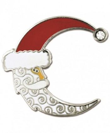 PinMart's Crescent Moon Christmas X-Mas Santa Hat Enamel Lapel Pin - CD12NFFBN7U