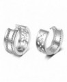 XZP Hollow Earring Cubic Zirconia Huggie Earrings for Women Simple Jewelry - CN1883IS5WY
