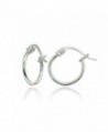 Sterling Polished Lightweight Click Top Earrings - "12mm 1/2"" - Silver" - CE18843XYQU