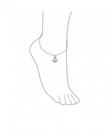 Bling Jewelry Sterling Silver Zirconia in Women's Anklets