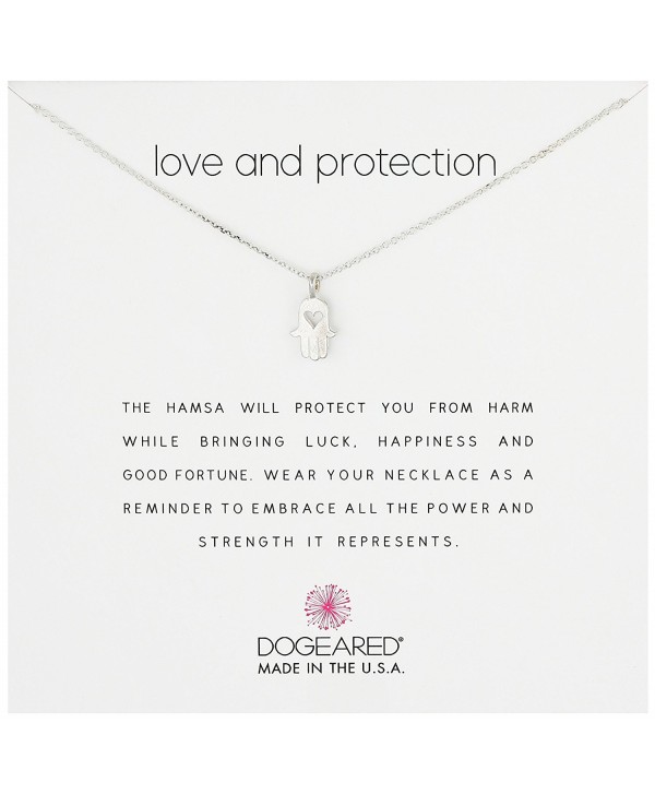 Dogeared Love And Protection Heart Hamsa 16" Boxed Reminder Necklace - CU11VE8EYX3