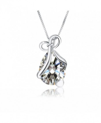 Teardrop Necklace Pendant Zirconia Birthstone - CD1866GEQLC