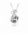 Teardrop Necklace Pendant Zirconia Birthstone - CD1866GEQLC