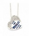 Star Wars Jewelry Silver Plated R2-D2 Heart in Genuine Crystals Pendant with Chain Necklace - CM184SCD84A