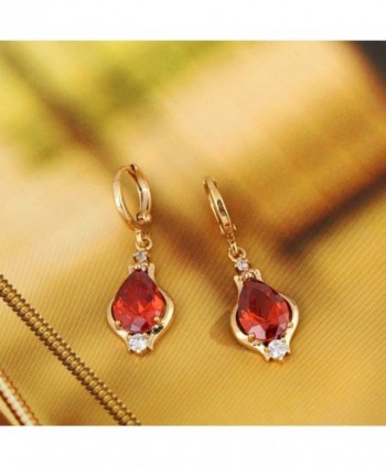 YAZILIND Elegant Teardrop Zirconia Earrings