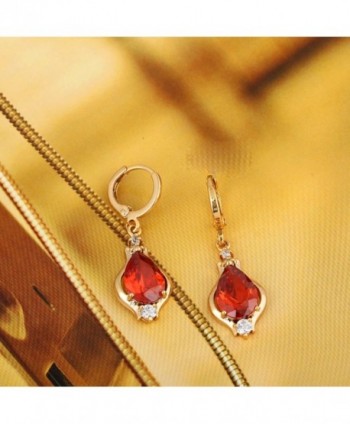 YAZILIND Elegant Teardrop Zirconia Earrings in Women's Drop & Dangle Earrings