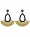 Tassel Earrings Fringe Drop Long Dangling Tiered Thread Earrings - Short Tassel3-Black - C2188TWIS67