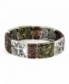 4030577 Christian Hearts Crosses Faith Hope Love Stretch Bracelet Religious Bible - CG110PG2EG9