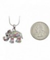 Adorable Crystal Elephant Necklace Rainbow in Women's Pendants