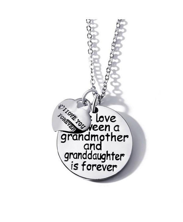 The love between a grandmother and granddaughter is foreverand "I louv you forever"Pendant Necklace - CI18670DA9T