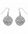 Jewelry Trends Sterling Silver Celtic Knot Round Dangle Earrings - CN120345TMD