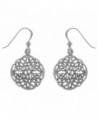 Jewelry Trends Sterling Silver Celtic Knot Round Dangle Earrings - CN120345TMD