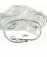 Rockin Beads 5 Pack 7-1/2" Bracelet Snake Chain Fits Pandora Chamilia Troll Biagi Beads Fits 3.5mm Holes - C911D6PMTB1