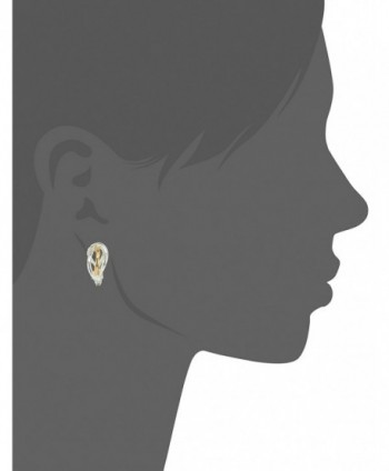 Napier Two Tone Crossover Clip On Earrings