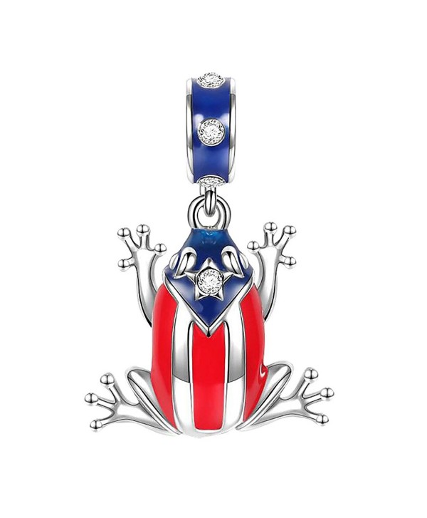 SOUFEEL Puerto Rico Coqui Tree Frog Charm Pendant 925 Sterling Silver Charms For Bracelets and Necklaces - CB11AUCEY97