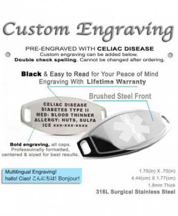 MyIDDr Pre Engraved Customized Disease Bracelet