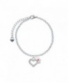 Delight Small Crystal Heart with Nurse Hat Charm Bracelet - CL11K6THJV5