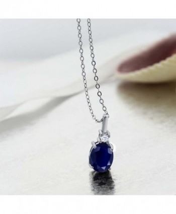 Sapphire Sterling Silver Pendant Chain