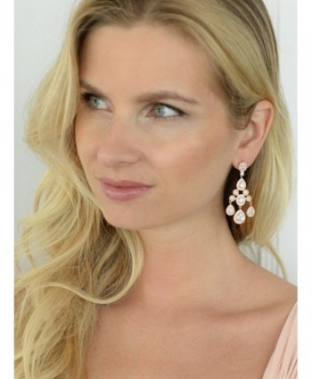 Mariell Vintage Zirconia Chandelier Earrings