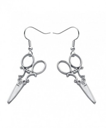 SENFAI Scissor Hoop Dangle Earrings Women Small Fashion Jewelry Hairdresser Gift 3 Tone - C9120P3TMNT