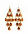 Bronze Tiered Chandelier Earrings - C411MQ3RS6P