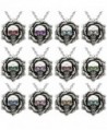 Skull Birthstone Necklace Swarovski Crystal in Women's Pendants