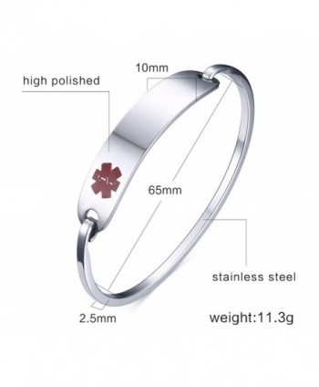 Engraving Stainless Medical Bangle Bracelet