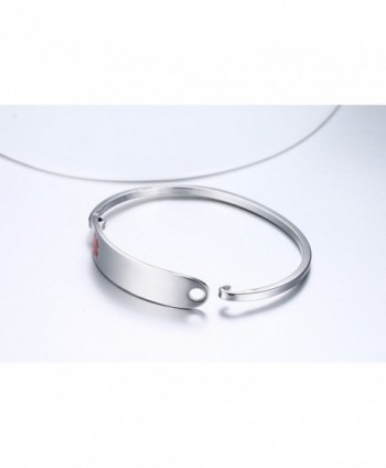 Engraving Stainless Medical Bangle Bracelet in Women's ID Bracelets