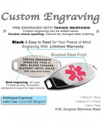 MyIDDr Pre Engraved Customized Warfarin Bracelet