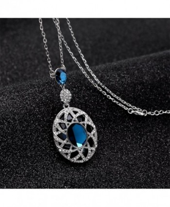 Kemstone Sapphire Zirconia Pendant Necklace