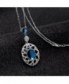 Kemstone Sapphire Zirconia Pendant Necklace