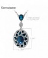 Kemstone Sapphire Zirconia Pendant Necklace in Women's Pendants