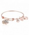 Rare as is true love- true friendship is rarer Womens Charm Bangle Bracelet Jewelry Gifts - Rose Gold - C91879HRRZN