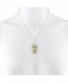 Lux Accessories Rhinestone PIneapple Necklace in Women's Pendants