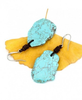 Bohemian Imitation Turquoise Earrings Genuine