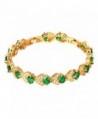 Birthstone Emerald Crystal Bracelet Plated - Green-18K Gold Plated - CT125LN9N0P