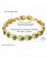 Birthstone Emerald Crystal Bracelet Plated in Women's Tennis Bracelets