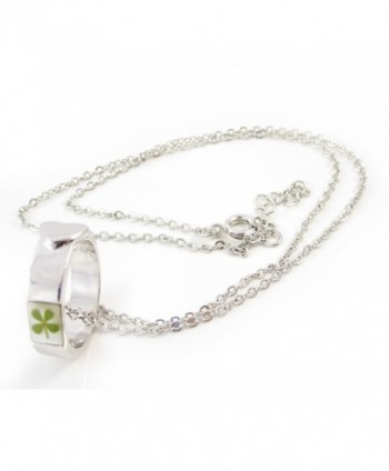 Necklace Genuine Four leaf Shamrock Crystal