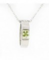 Necklace Genuine Four leaf Shamrock Crystal in Women's Pendants