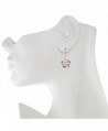 Sterling Silver Plated Plumeria Earrings in Women's Drop & Dangle Earrings