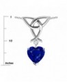 Star Pendant Necklace Sapphire Sterling