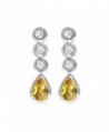 Palmeria Citrine and White Topaz Sterling Silver Drop Earrings - CY114UVL9K7