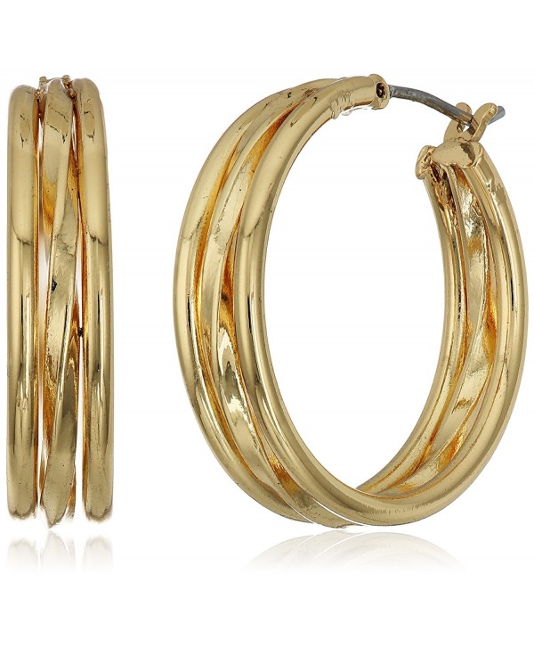 Napier "Classic Hoops" Gold-Tone Layered Click-It Hoop Earrings - C912M84KFDJ