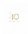 10k Yellow Gold Square Tube Hoop Earrings (0.5IN Long) - C7119CBGW7P