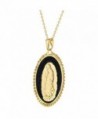 Plated Guadalupe Pendant Catholic Necklace