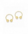 14k Yellow Gold Open Hoop Beaded Earrings - C81202WP8DB